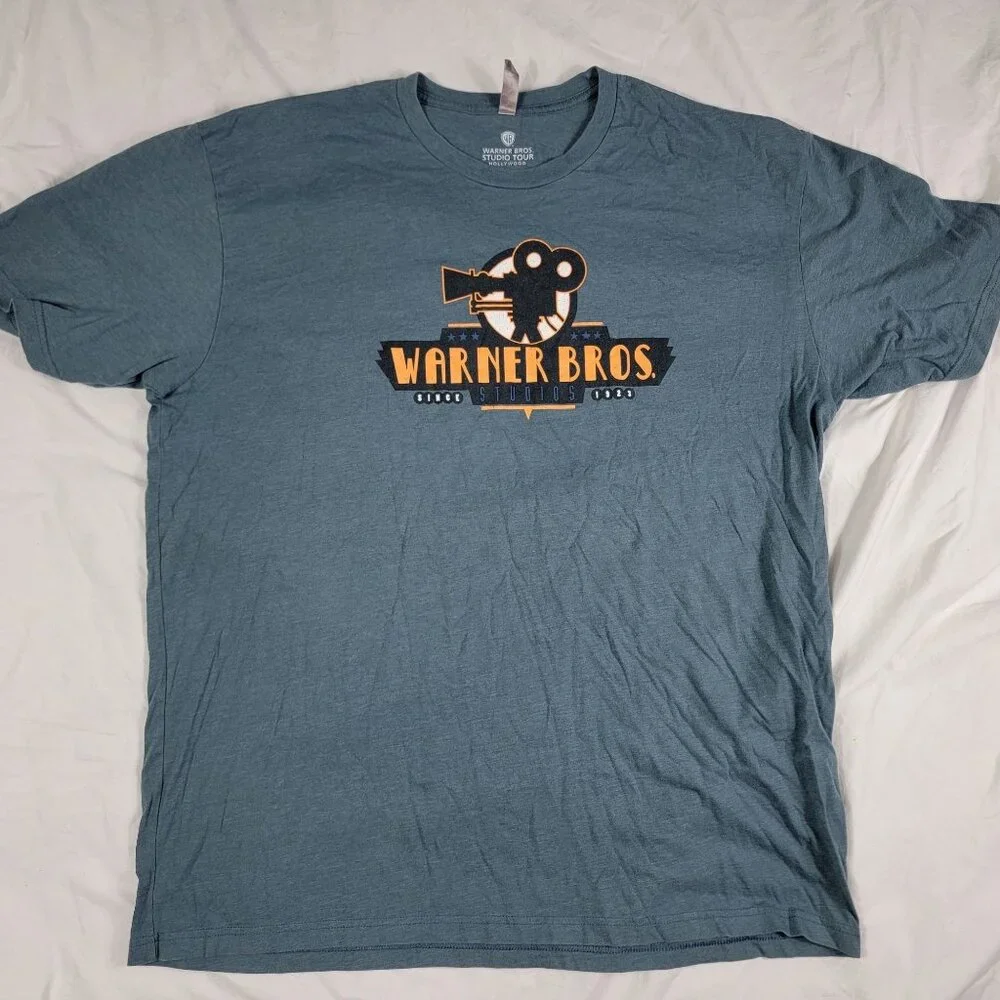 Warner Bros Studio Tour Hollywood Adults 2XL Gray T Shirt Casual Outdoors